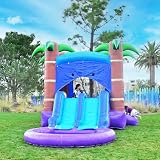 HeroKiddo 14'x26'x14.5' Jelly Bean Castle Bounce House Slide with Pool